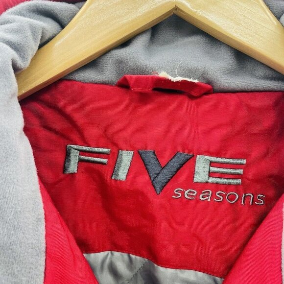 Five Seasons Womens Size 38 Longline Reflective Winter Snow Ski Jacket in Red - Picture 7 of 10